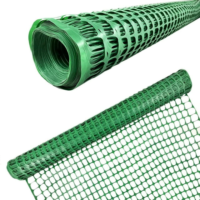 Ashman Plastic Mesh Fence, Construction Barrier Netting, Green, 4'x100 ...