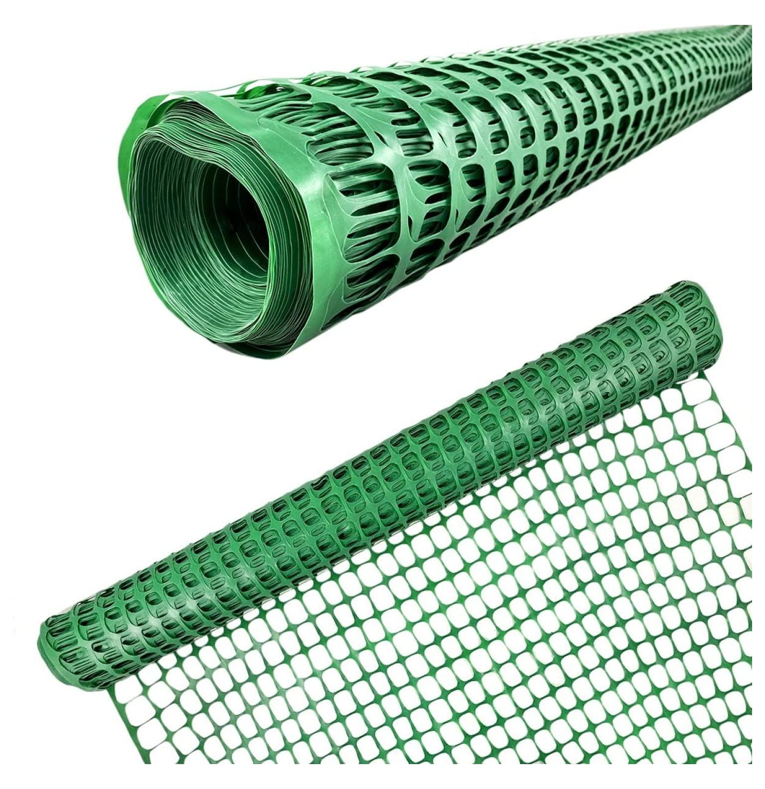 Ashman Plastic Mesh Fence, Construction Barrier Netting, Green, 4'x100