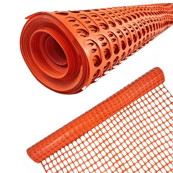 Ashman Poultry Chicken Wire Fence, Orange, 4'x100', 1 Roll, Above Ground Garden Netting, Reusable