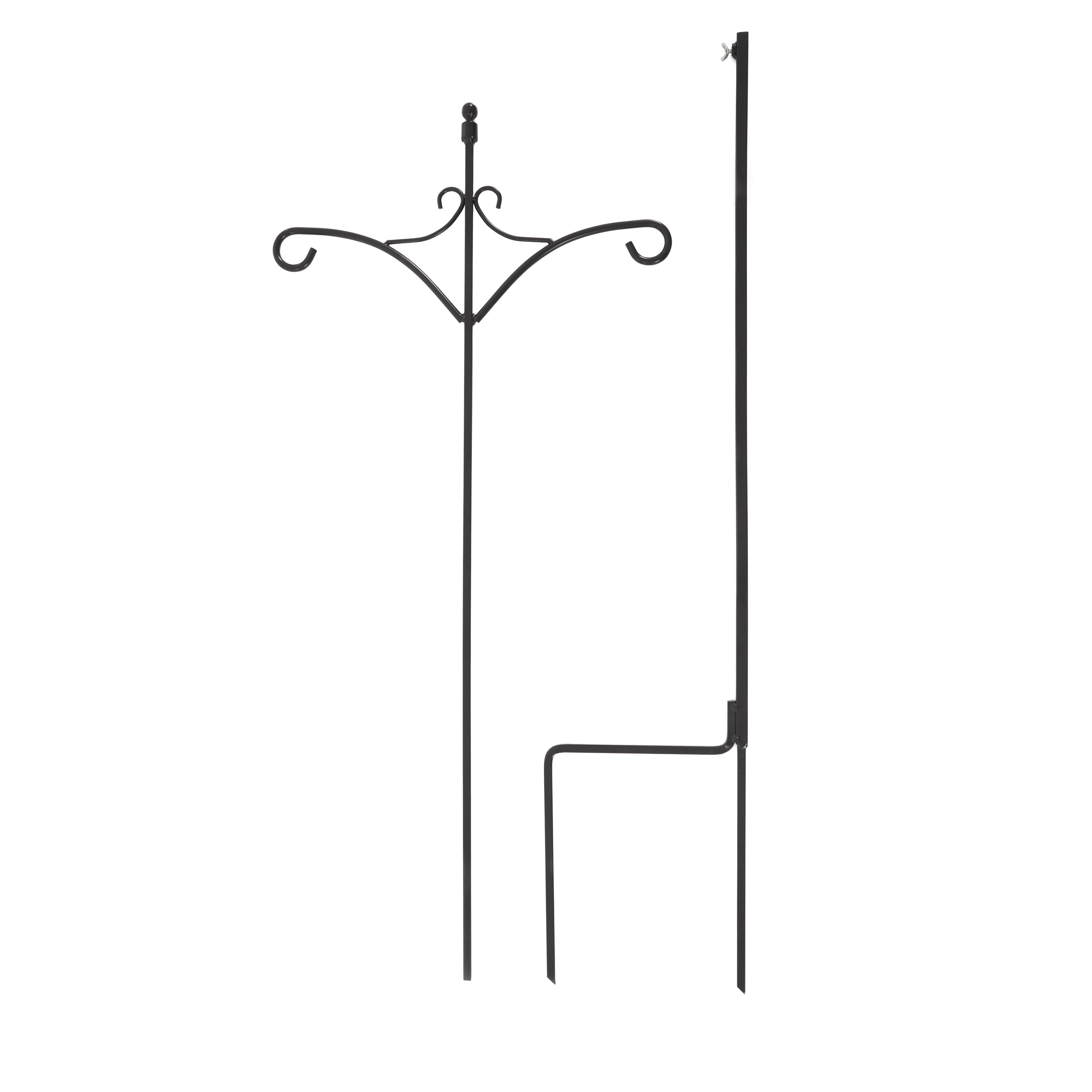 Ashman Steel Ground Shepard's Hook 91 Inch 2 Sided, Black, 1 Pack