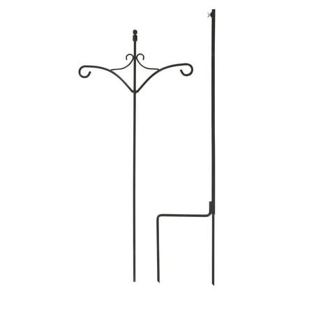 Ashman Steel Ground Shepard's Hook 91 Inch 2 Sided, Black, 1 Pack