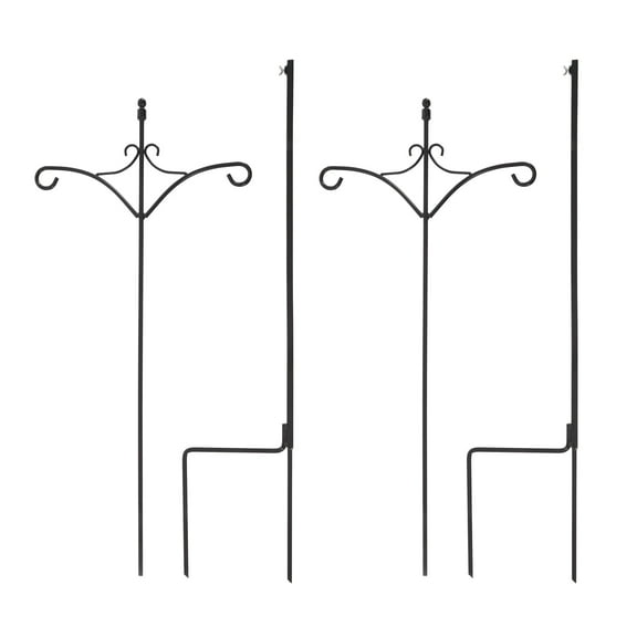 Ashman Steel Ground Shepard's Hook 91 Inch 2 Sided, Black, 2 Pack