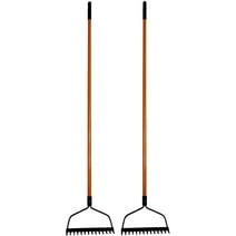 Ashmanonline Bow Rake – Heavy Duty Raker with 41 inches Long Rubber Grip Strong Handle (2 Pack)