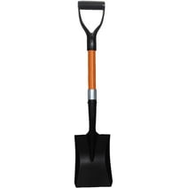 Ashmanonline Square Shovel 27 inches in Length. Orange Metal Mini Handle Square Shovel (1 Pack)