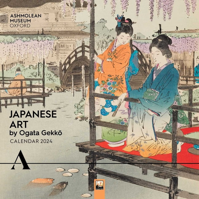 Ashmolean Museum Japanese Art by Ogata Gekko Wall Calendar 2024 (Art