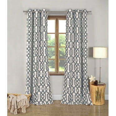 Ashmont Printed Blackout Grommet Window Curtain Set