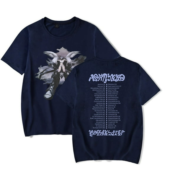 Ashnikko Shirt Merch MECHA TOUR 2023 Popular Graphics sided Print Round Neck Unisex Trendy Casual Short Sleeve T-Shirt Top
