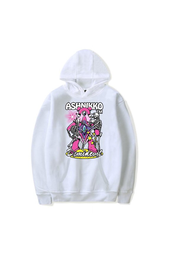 Ashnikko Skeleton Dry Hump Hoodies Merch 2023 Popular Graphics sided Print Unisex Trendy Casual Streetwear Sweatshirt