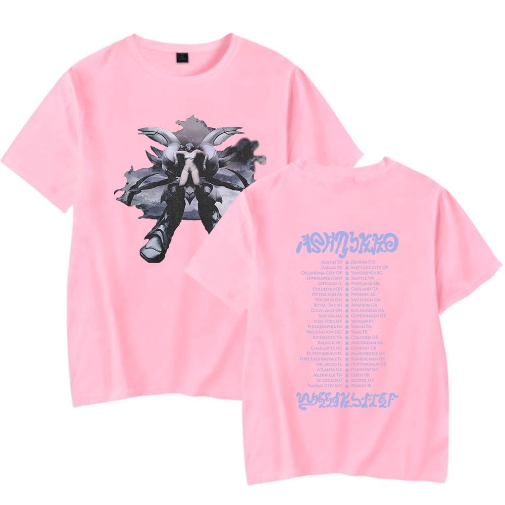 Ashnikko trendy unisex short sleeve tee sided print graphics casual