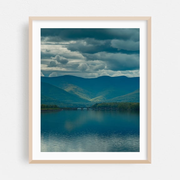 Ashokan Reservoir - New York Photography Oak Framed Wall Art Print 16 x 20 inches