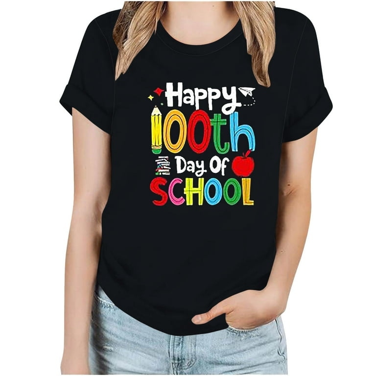 Happy 100th Day Of School T-Shirt For Teacher Student Gift Happy 100th Day Of School T-Shirt For Teacher Student Gift