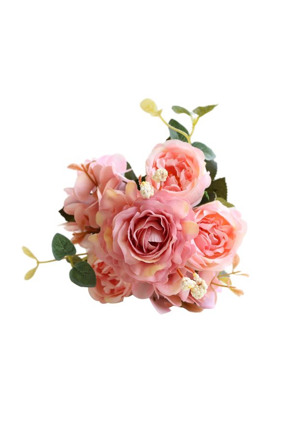 Artificial Flowers Beautiful Artificial Silk Fake Flowers Wedding Valentines Bouquet Wedding Centerpieces Party Table Floral Arrangements Home Bridal Decor Valentines Day Gifts