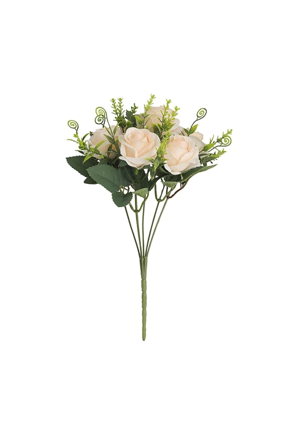 Artificial Rose Flowers Bouquet Fake Silk Mini Roses Wedding Floral Decor Bouquet, Party Table Floral Arrangements Home Bridal Decor