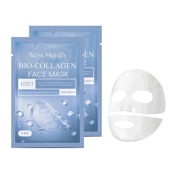 Ashosteey Bio-Collagen Real Deep Mask,Deep Collagen Overnight Mask,Pure Collagen Films Deep Hydrating Firming Overnight Hydrogel Mask, Improve Moistur, Elasticity and Wrinkle