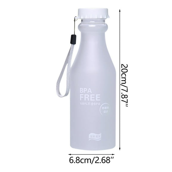 Ashosteey Bottles 550ml Bottle Plastic Cup Transparent Matte Portable Not Easy To Break Water Cup Outdoor Sports Travel Water Bottle Portable Leak-proof Back to School