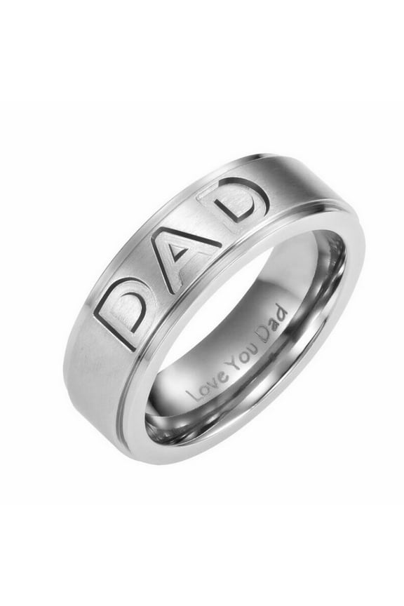 Clearance Jewelry Ring Letter DAD Ring Men's Titanium Steel Ring Jewelry Ring Sales Clearance Rings for Teen Fashion Letter DAD Ring Men's Titanium Steel Ring Jewelry Ring