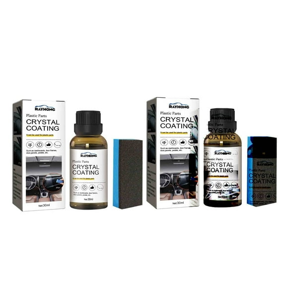 Ashosteey Crystal Coating for car,Plastic Parts Crystal Coating,Plastic Parts Crystal Coating for Car,Easy to Use Car Refresher, Great Gloss Protection
