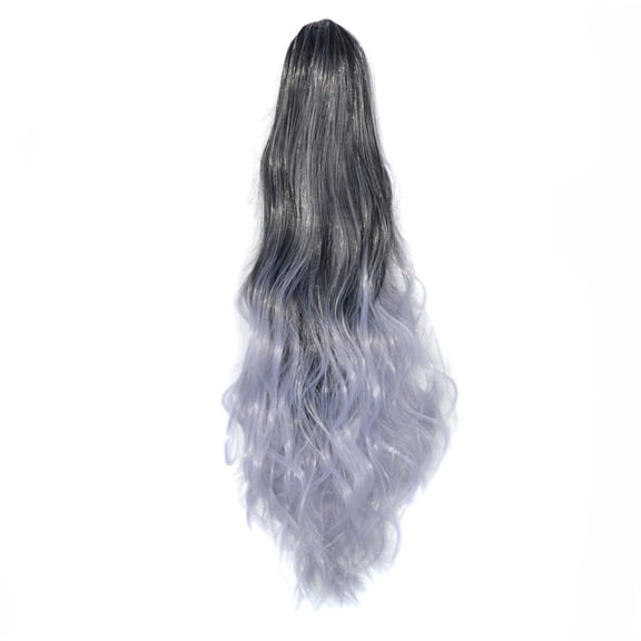Ashosteey Curly Clip In Thick Claw Drawstring Ponytail Multi-colored Hair Pony Tail Hair Extension,Long Body Wave Ponytail Hair Extensions Clip in Wavy Pony Tail Synthetic Hairpiece for Women