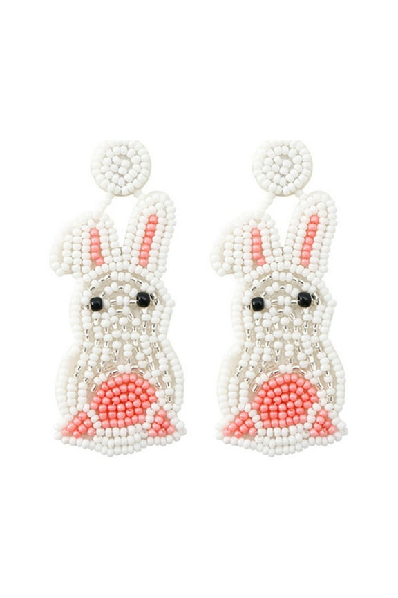 Easter Earrings Handmade Easter Egg/Carrot/Bunny Earrings for Women Holiday Easter Rabbit Dangle Drop Earrings Jewelry Gifts