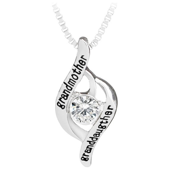 Ashosteey Granddaughter Gifts From Grandma, Infinity Love Heart Pendant Necklace Grandmother Granddaughter Jewelry Gifts for Women Grandma