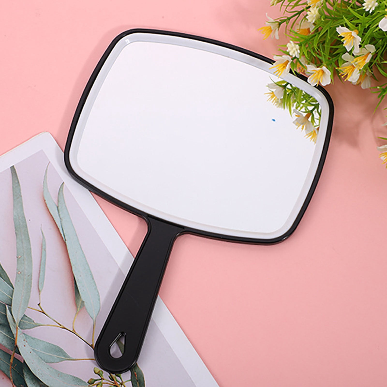 Ashosteey Hand Mirror Handheld Cosmetic Mirror with Handle Makeup Mirror Wall Mount for Bathroom Home Barber Salon Travel Portable Beauty School Gift for Women Student