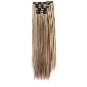 Ashosteey Human Hair Extensions Full Head, Remy Clip in Hair Extensions Human Hair - Beauty Silky Straight Long Thick Real Hair Extensions for Women Fashion,Thick Straight Silky Hair Extensions