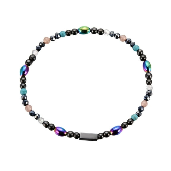 Ashosteey Jewever Gemstone Foot Anklet Bracelet for Women Beaded Stone Healing Energy Crystal Beach Foot Jewelry Adjustable,Bracelet Chakra Energy Protection Gift for Women & Men