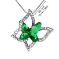 thumbnail image 1 of Ashosteey Ladies Crystal Butterfly Necklace Multicolor Fashion Pendant Necklace Mothers Day Gifts On Clearance, Multicolor Fashion Pendant Necklace Pendant Necklace, 1 of 2