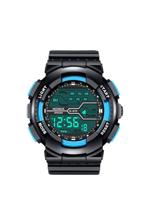 Men's Digital Sports Watch Large Face Waterproof Wrist Watches for Men with Stopwatch Alarm LED Back Light Simple Digital Men’s Military Watches