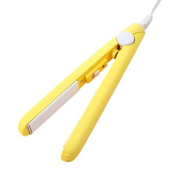 Ashosteey Mini Portable Flat Iron,Ceramic Small Hair Straightener for Short Hair Curls Bangs, Portable Travel Iron Dual Voltage with Travel Pouch for Women Men