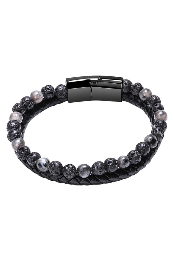 Natural Stone Yoga Bracelet Bangle ,Natural Agate Stone Leather Beaded Bracelet,Bracelet Elastic Natural Stone Yoga Healing Crystals Beads Bracelet Bangle Set