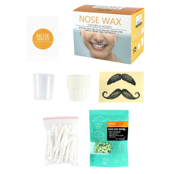 Ashosteey Nose Wax Kit for Men Women,Long Lasting Kit Nose Hair Wax Kits for Men and Women - Easy, Quick and Painless