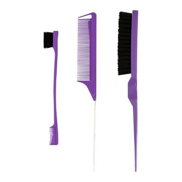 Ashosteey Nylon Teasing Hair Brushes, Teasing Hair Brush Rat Tail Comb Edge Brush for Edge&Back Brushing, Styling Tools & Appliances, Hair Styling Tools, Parting Comb,Teasing Comb