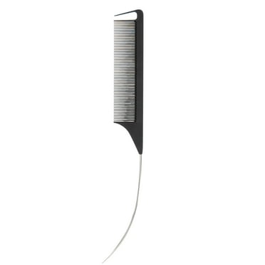 Ashosteey Rat Tail Comb, C Curved Stainless Steel Hair Styling Tools for Hair Salon Use, Fine Tooth Comb with Metal for Curly Hair,Detangling Combs for Women,Parting Combs for Braiding,Styling Hair