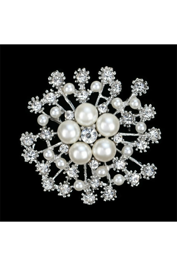 Rhinestone Christmas Snowflake Brooches for Women Marry Christmas Brooch Pins Christmas Wreath Brooch Winter Holiday Snowflake Brooch Pins Xmas Christmas Holiday Party Gifts