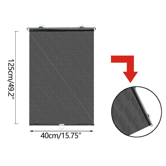 Ashosteey Roller Shade,Blackout Blind Shade with Suction Cups Temporary Portable Window Cover Curtain for Home, Office, Bedroom