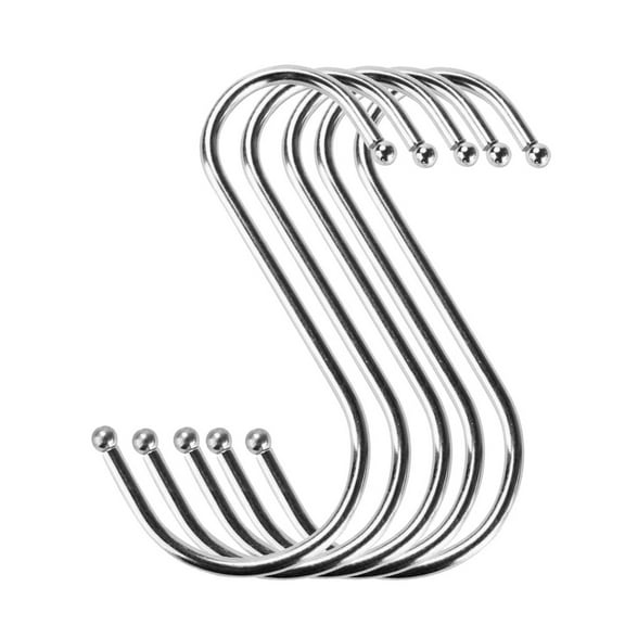 Ashosteey S Hooks for Hanging Pack,Heavy Duty S Hooks Pan Pot Holder Rack Hooks Hanging Hangers S Shaped Hooks for Kitchenware Pots Utensils Clothes Bags Towels Plants
