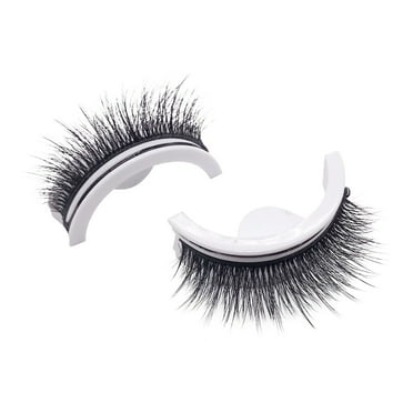 Ashosteey Self Adhesive Eyelashes, Reusable Adhesive Eyelashes, False Eyelashes Natural Look, Fluffy False Eyelashes, Stable Non Slip Waterproof, Gift for Beginners, Waterproof Wispy Eyelashes
