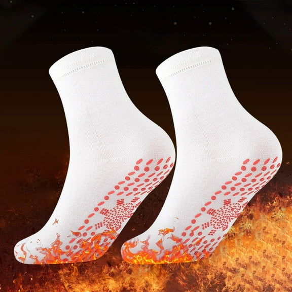 Ashosteey Self Heating Socks,Heated Socks,Health Sock, for Men and Women Outdoor,Cotton Heated Socks,Tourmaline Self-Heating Therapy Magnetic Socks Self-Heating Socks,Comfortable Winter Warm