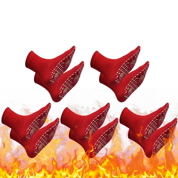 Ashosteey Self Heating Socks,Heated Socks,Health Sock, for Men and Women Outdoor,Cotton Heated Socks,Tourmaline Self-Heating Therapy Magnetic Socks Self-Heating Socks,Comfortable Winter Warm