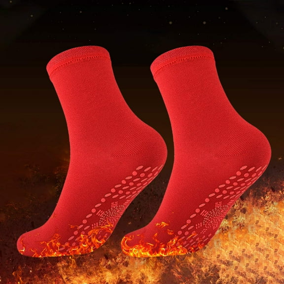 Ashosteey Self Heating Socks,Heated Socks,Health Sock, for Men and Women Outdoor,Cotton Heated Socks,Tourmaline Self-Heating Therapy Magnetic Socks Self-Heating Socks,Comfortable Winter Warm