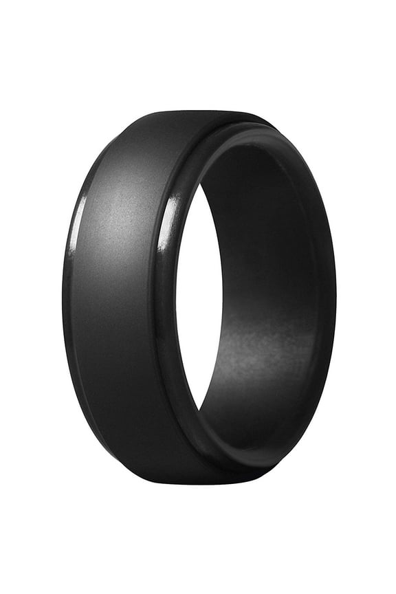 Silicone Rings for Men, Inner Arc Ergonomic Breathable Design, Silicone Rings Mens with Half Sizes,Wedding Band with Half Sizes