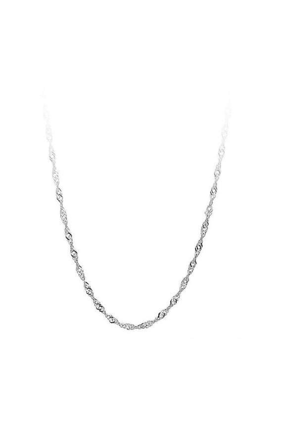 Silver Necklace Female Models Wave Chain Of High-End Women'S Vintage Jewelry Top 45Cm For Women.