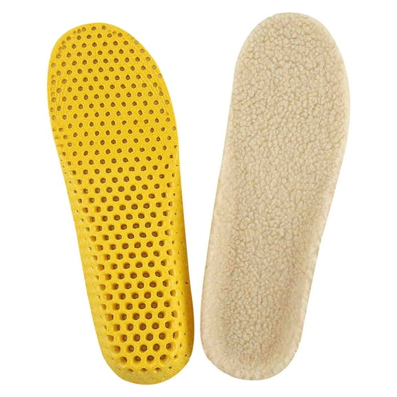Ashosteey Sports Shoe Insoles for Men and Women,Memory Foam Insoles,Premium Warm Fluffy Wool Replacement Cozy Breathable Inner Soles for Boots Casual Shoes Sneakers,Protect from Injury