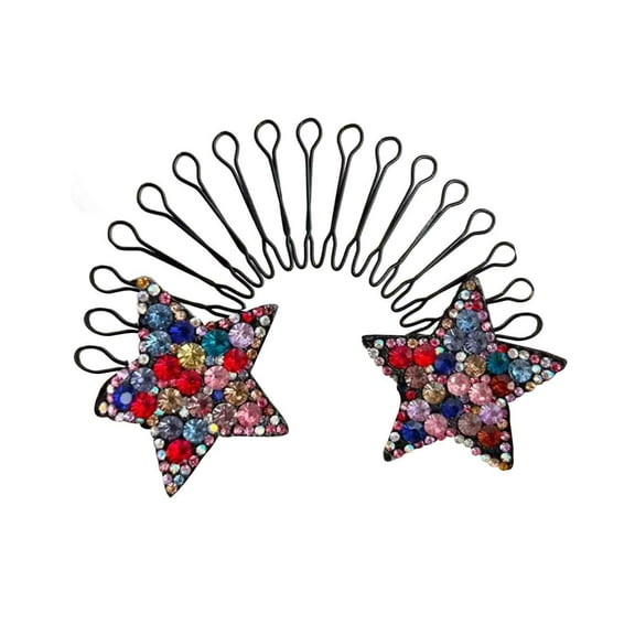 Ashosteey Star Hair Clips Snap Hair Barrettes Non Slip Star Hair Accessories,Ponytail Holder Hairclip Decorative Hair Accessories for Women and Girls Headdress,Decorative Star Barrette