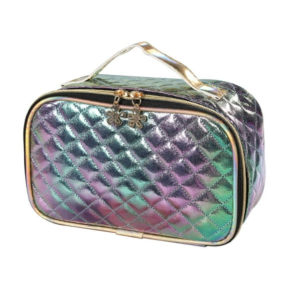 Ashosteey Travel Makeup Bags Cosmetic Organizer Bag,Portable Cosmetic Bag, Large Capacity Makeup Case Organizer, Makeup Bags For Women Toiletry Bag for Girls Traveling With Handle and Divider