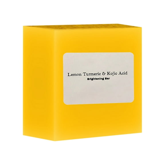 Ashosteey Turmeric Soap Bar,Natural Handmade Soap,Brightening Lemon & Turmeric Kojic Acid Soap,for Face & Body,Smooth Skin,Deep Cleansing,Sensitive Skin Formula, Vegan Soap