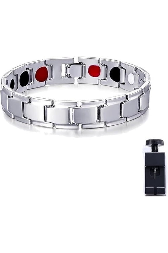 Ultra Strength Magnetic Bracelet,Effective Titanium Magnetic Bracelets for Women and Man - Adjustable Bracelet Length with Sizing Tool for Perfect Fit
