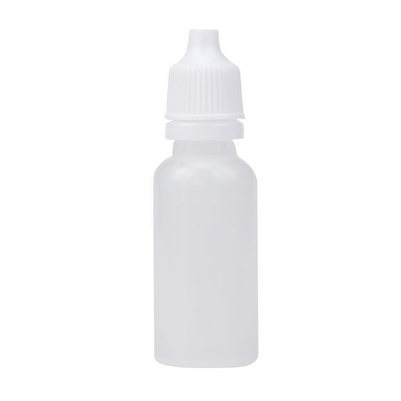 Ashosteey White Plastic Empty Squeezable Dropper Bottles Portable Eye Liquid Dropper Small Plastic Refillable Containers with Screw Cap and Plug,Lip Can Be Screwed