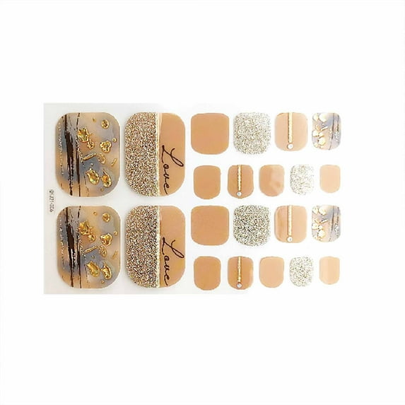Ashosteey Wholesale Toe Nail Stickers Toe Nail Stickers Bronzing Imitation Diamond Nail Stickers,Nail Art Tattoo, Nail Decals DIY Nail Art Decoration,